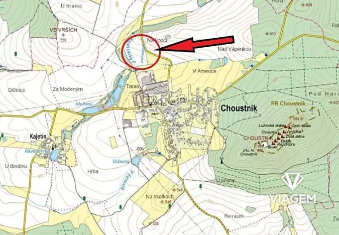 Prodej podílu pole, Choustník, 815 m2
