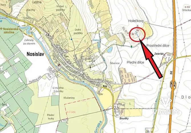 Prodej pole, Nosislav, 1618 m2