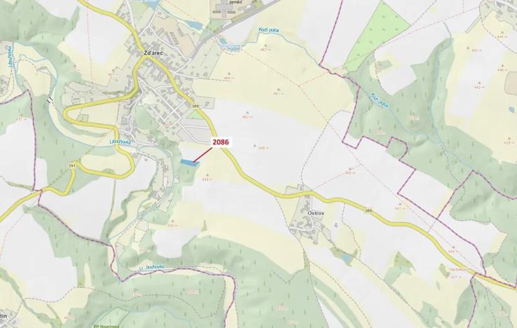 Dražba lesa, Žďárec, 1861 m2