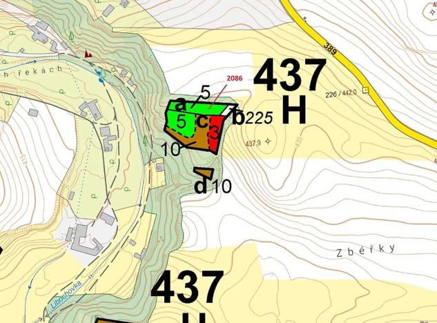 Dražba lesa, Žďárec, 1861 m2