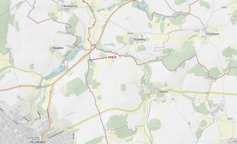 Dražba louky, Olešná, 3211 m2