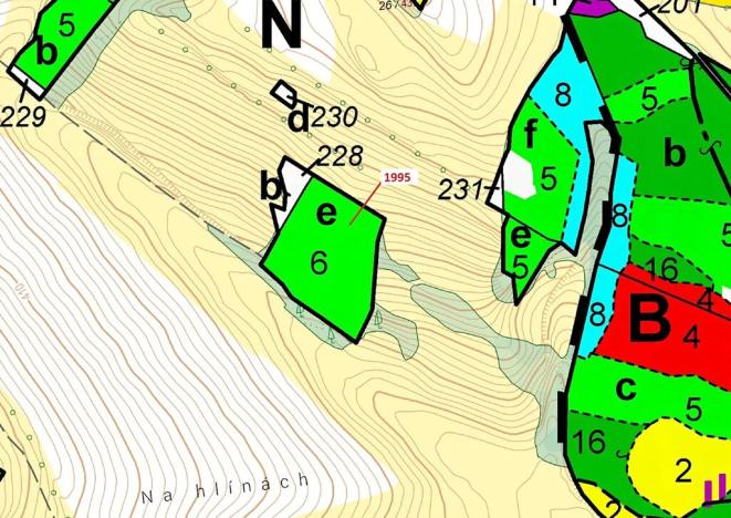 Dražba lesa, Žďárec, 1995 m2