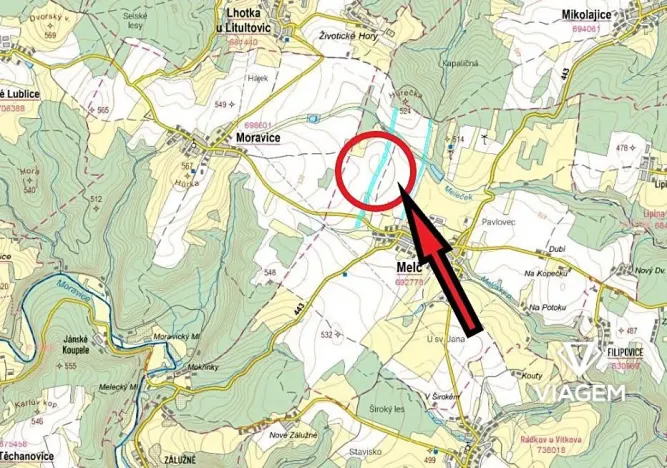 Prodej podílu pole, Melč, 11771 m2