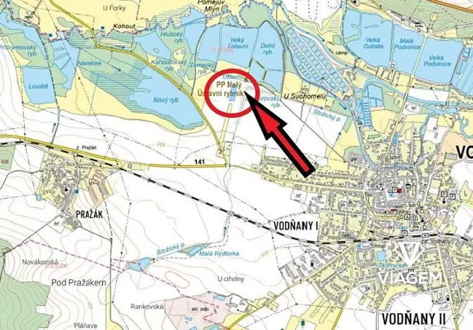 Prodej podílu pole, Vodňany, 934 m2