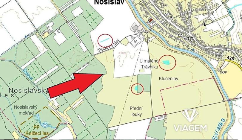 Prodej podílu pole, Nosislav, 1282 m2