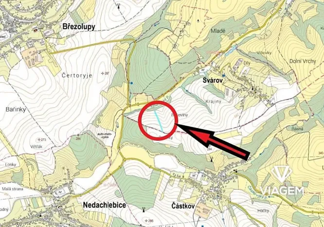 Prodej podílu pole, Svárov, 1866 m2