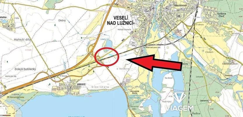 Prodej podílu pole, Veselí nad Lužnicí, 469 m2