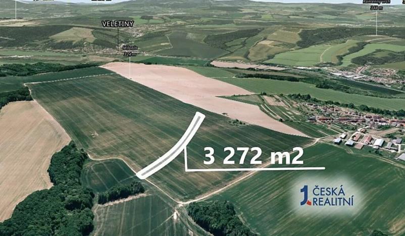 Prodej podílu pole, Popovice, 818 m2