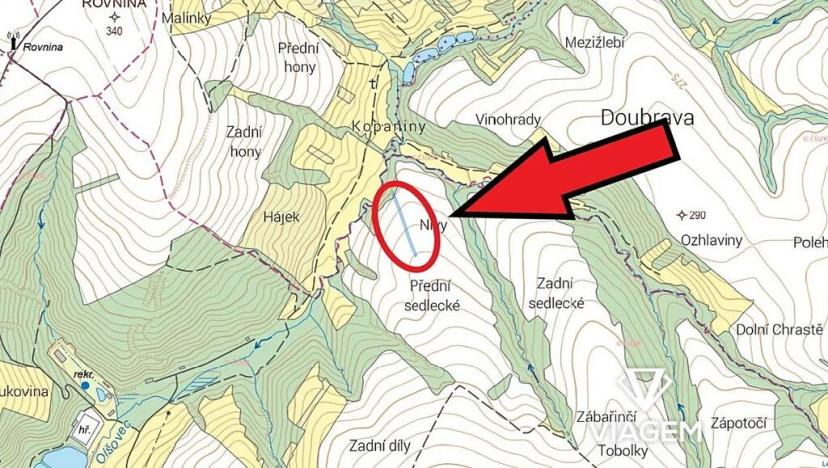 Prodej podílu pole, Popovice, 594 m2