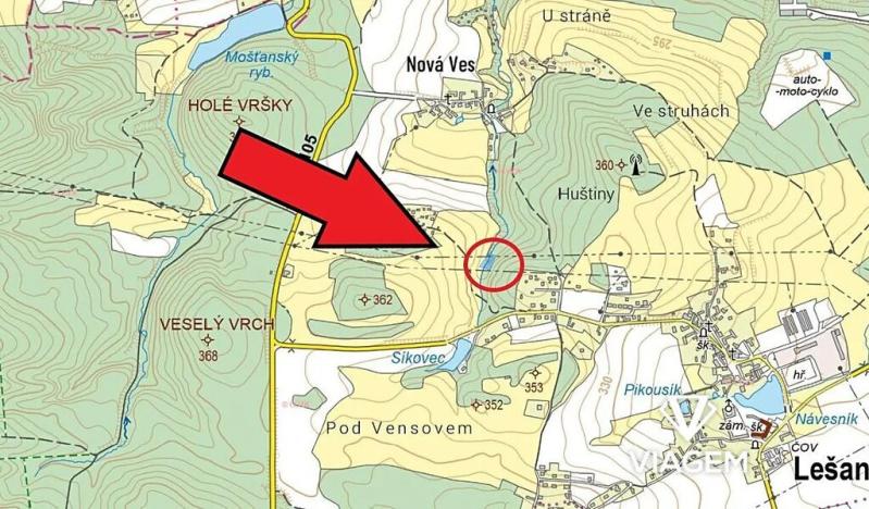 Prodej podílu pole, Lešany, 1353 m2