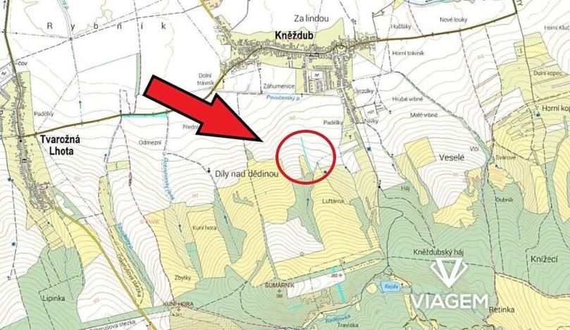 Prodej pole, Kněždub, 2088 m2