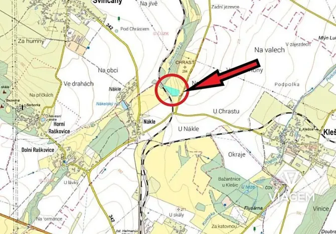 Prodej podílu pole, Jeníkovice, 979 m2