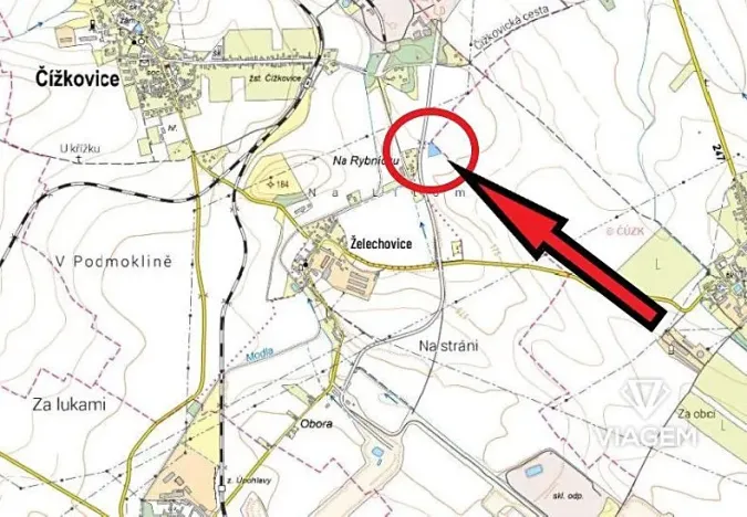 Prodej podílu pole, Čížkovice, 932 m2