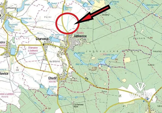 Prodej podílu pole, Jabkenice, 846 m2