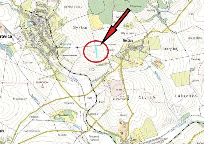 Prodej podílu pole, Zdounky, 912 m2