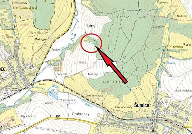 Prodej podílu pole, Uherský Brod, 688 m2