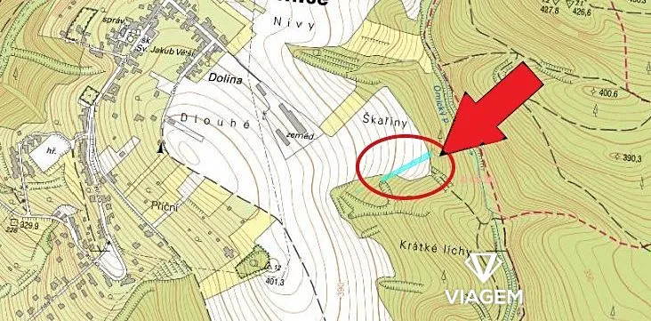 Prodej pole, Omice, 1653 m2