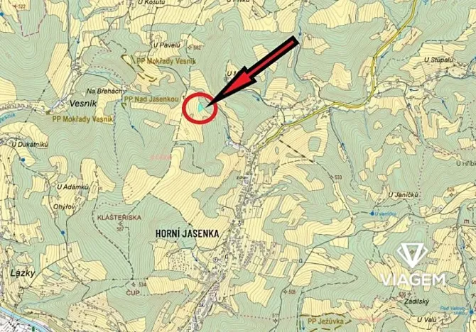 Prodej pole, Vsetín, Dolní Jasenka, 1804 m2