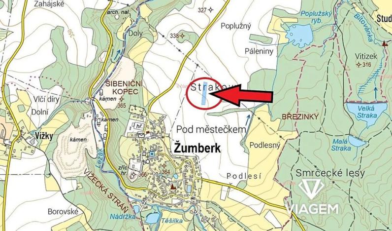 Prodej podílu pole, Žumberk, 1001 m2