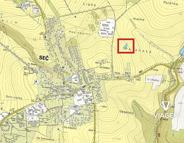 Prodej pole, Seč, 1803 m2