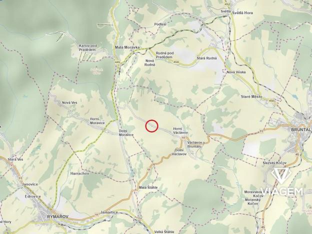 Prodej pozemku pro bydlení, Václavov u Bruntálu, 600 m2