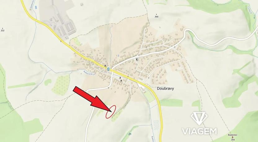 Prodej zahrady, Doubravy, 3770 m2