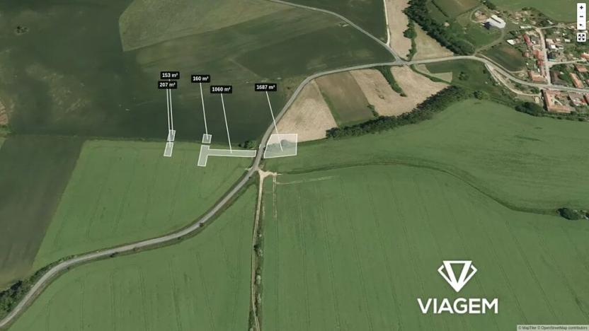 Prodej podílu pole, Hostim, 363 m2