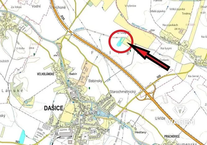 Prodej podílu pole, Dašice, 422 m2