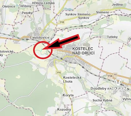 Prodej pole, Kostelec nad Orlicí, 1632 m2
