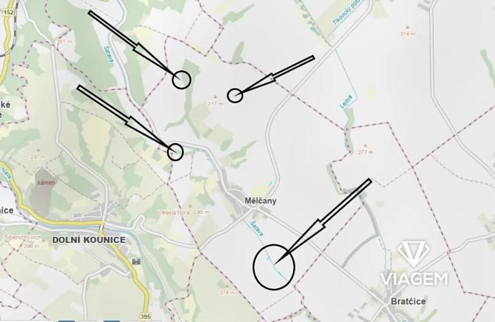 Prodej podílu pole, Mělčany, 559 m2