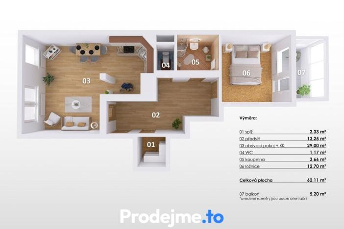 Pronájem bytu 2+kk, Znojmo, Jarošova, 62 m2
