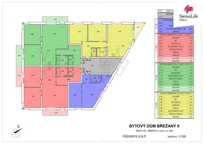 Prodej bytu 3+kk, Břežany II, 74 m2