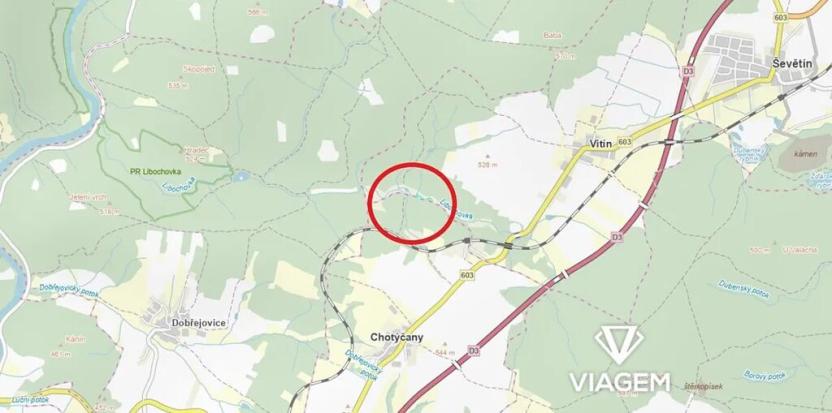 Prodej podílu zahrady, Vitín, 537 m2