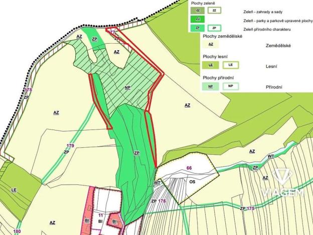 Prodej podílu pole, Luhačovice, 781 m2