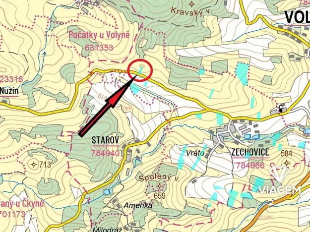 Prodej podílu pole, Volyně, 377 m2