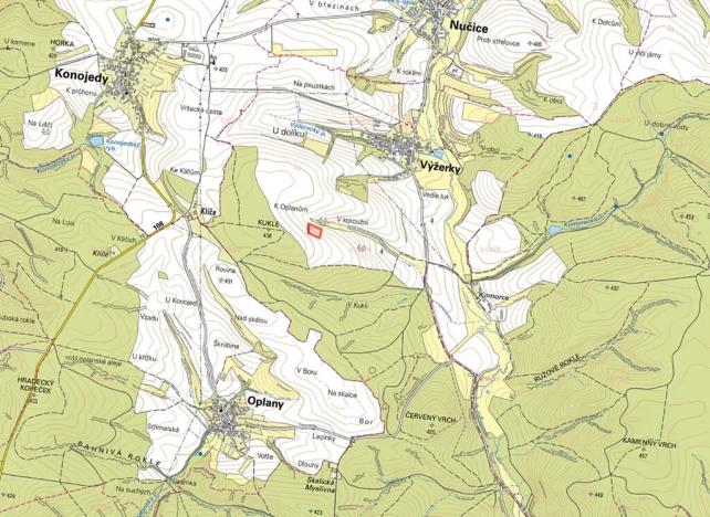 Prodej pole, Výžerky, 7280 m2