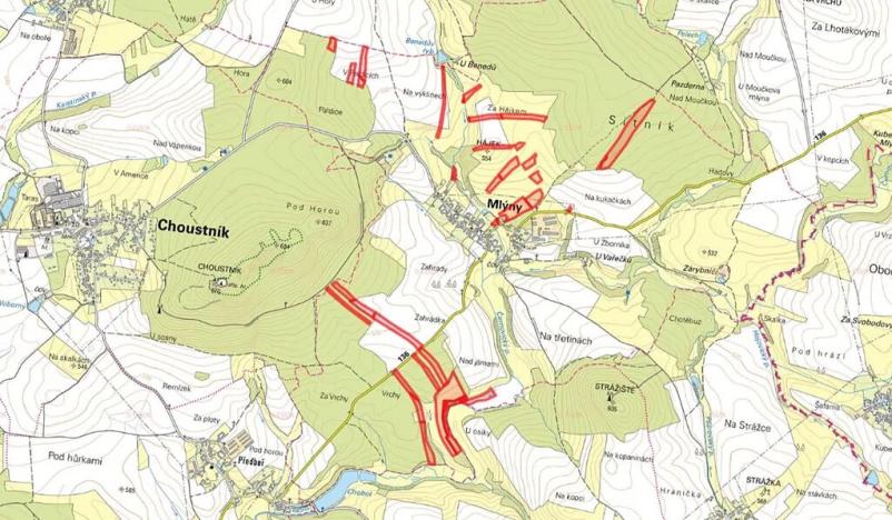 Prodej pole, Mlýny, 46939 m2