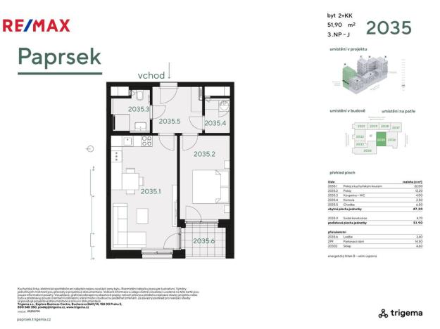 Pronájem bytu 2+kk, Praha - Stodůlky, Hábova, 52 m2