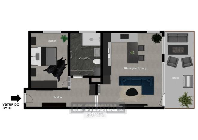 Pronájem bytu 2+kk, Hluboká nad Vltavou, U Parku, 69 m2