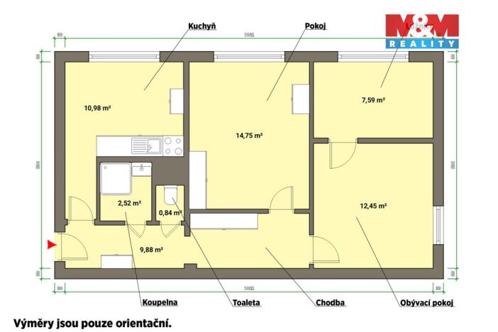 Pronájem bytu 2+1, Mariánské Lázně - Úšovice, Mánesova, 65 m2