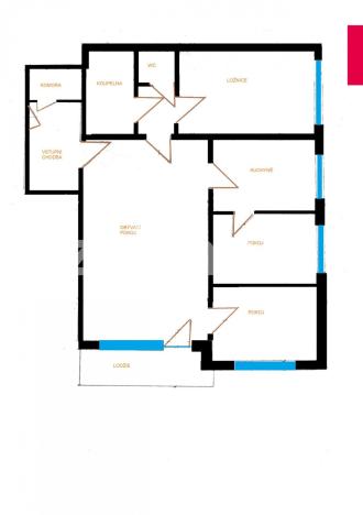 Pronájem bytu 4+1, Zlín, Slunečná, 82 m2