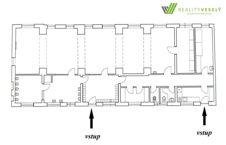 Pronájem kanceláře, Břeclav, třída 1. máje, 240 m2