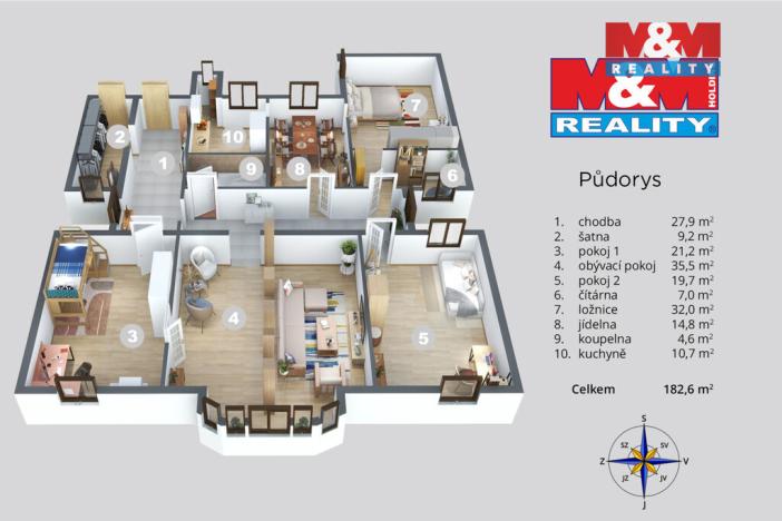 Prodej bytu 5+1, Teplice, Krupská, 171 m2