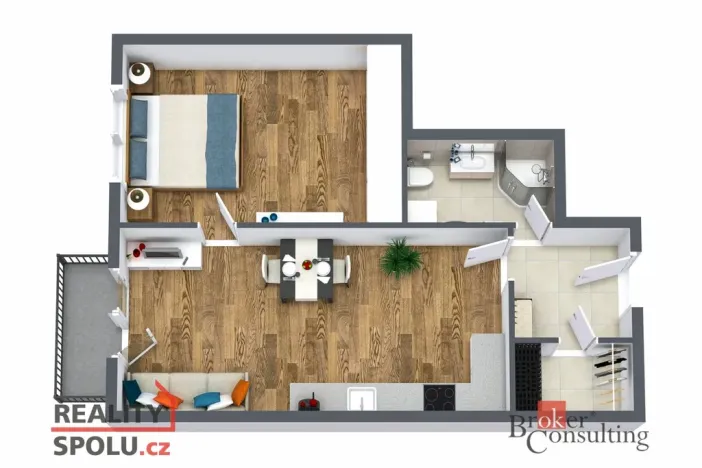 Prodej bytu 2+kk, Lázně Kynžvart, Královské svahy, 53 m2