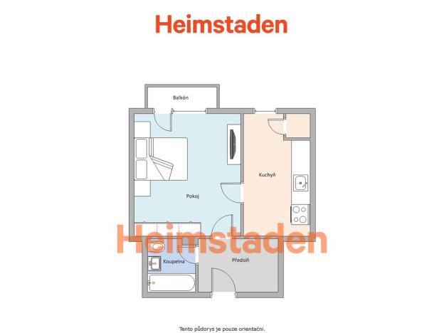 Pronájem bytu 1+1, Ostrava - Poruba, Hlavní třída, 34 m2