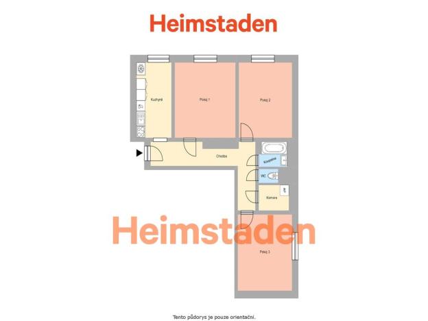 Pronájem bytu 3+1, Ostrava - Poruba, náměstí Jana Nerudy, 75 m2