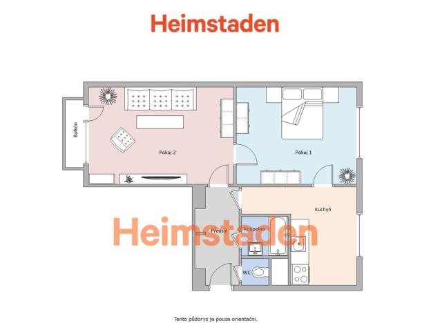 Pronájem bytu 2+1, Havířov - Město, Evžena Rošického, 52 m2