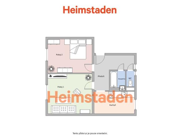 Pronájem bytu 2+1, Havířov - Šumbark, Anglická, 48 m2