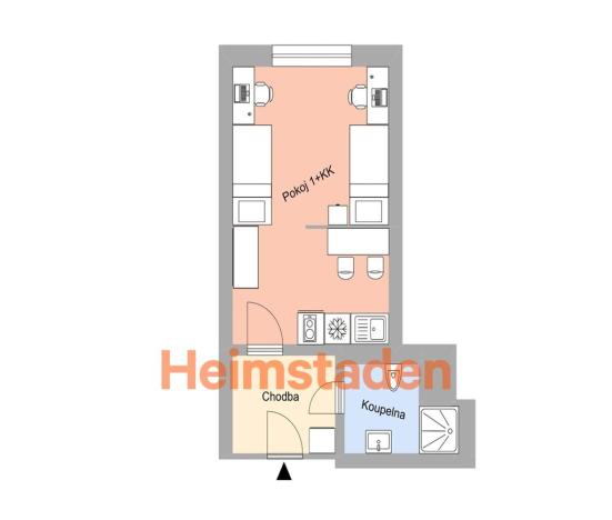 Pronájem bytu 1+kk, Plzeň - Jižní Předměstí, Magisterská, 27 m2