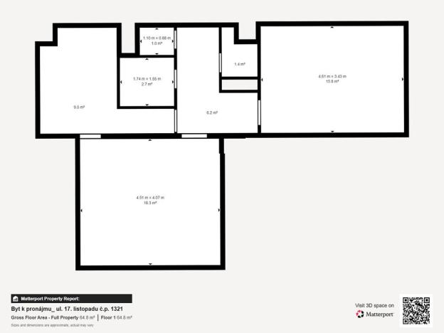 Pronájem bytu 2+1, Žamberk, 17. listopadu, 55 m2